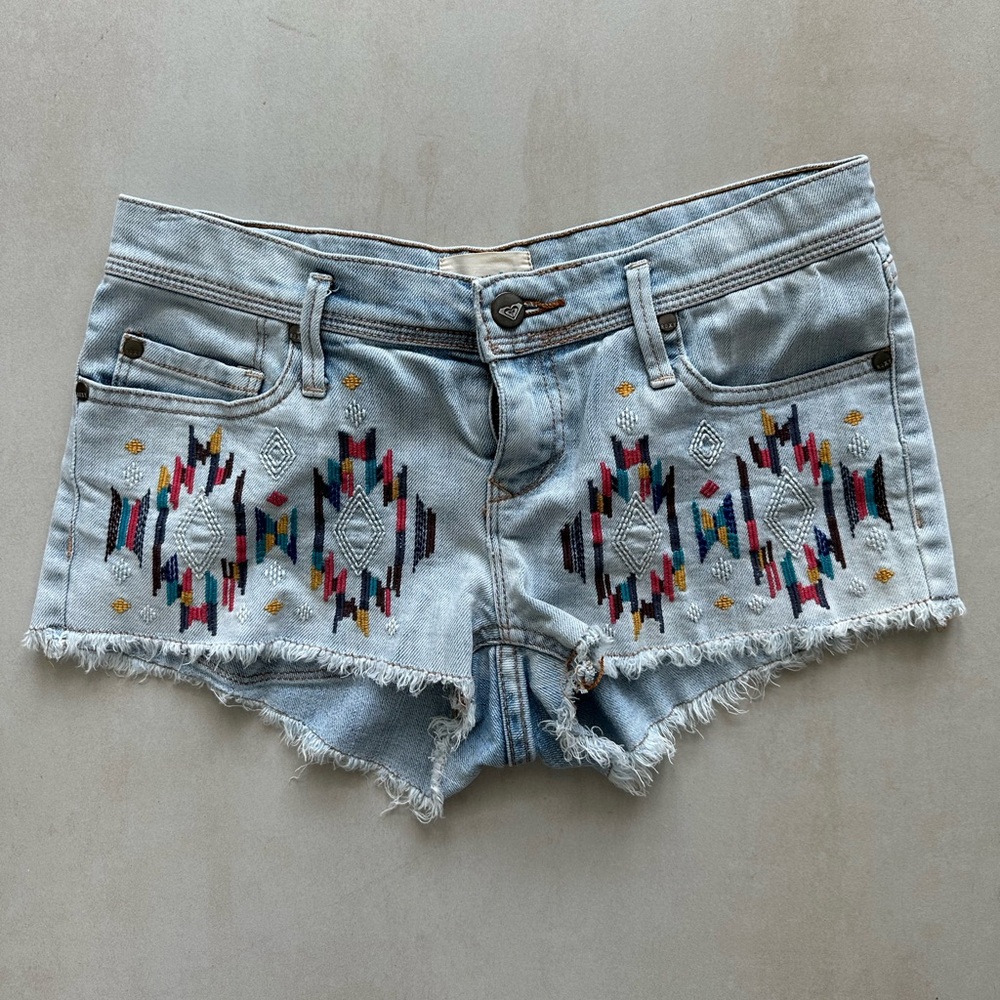 Roxy Embroidered Denim Short